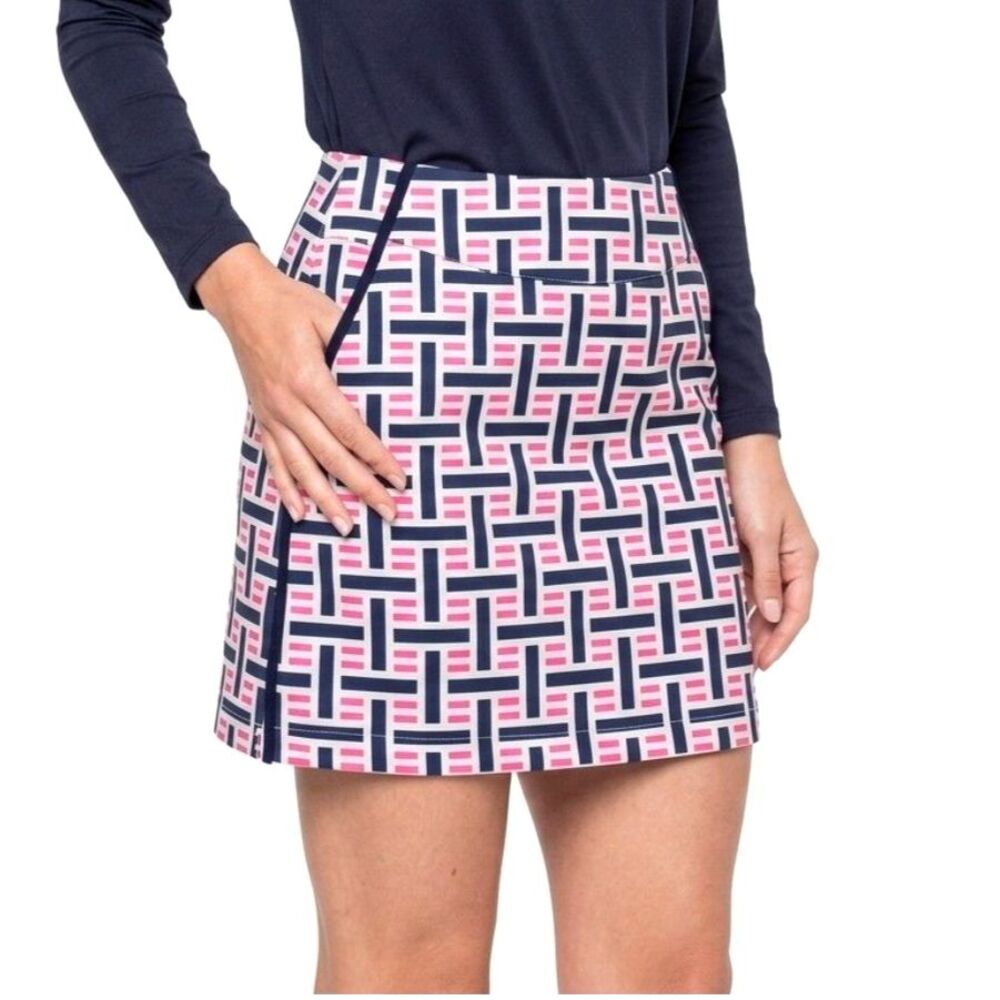Golftini NWOT Geo Print "Optimistic" Golf Skort Womens Size 0 Pink Activewear